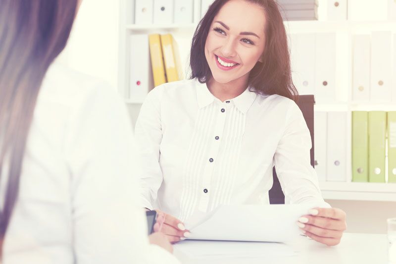 woman at job interview